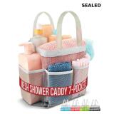 7 Pocket Shower Caddy Tote (Grey)