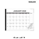 3x 2026 Desk Calendar Large 22x17 ï¿½ Desk Top...