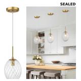 Glass Pendant Lights Kitchen Island Gold Pendant