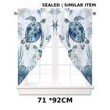 Boho Palm Leaves Swag Curtain Valance for Windows