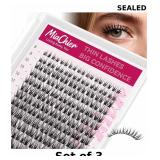 3x Natural Lash Clusters Invisible Band Eyelashes