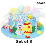 3x DERAYEE Easter Bonnet Kit, Chick Bunny Egg DIY
