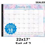 2x 2026 Desk Calendar Large 22x17 ï¿½ Desk Top...