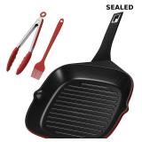 11 Inch Nonstick Grill Pan, Square Large Grilling