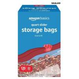 Amazon Basics Slider Quart Food Storage Bags