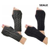 Justay Women Winter Warm Knit Fingerless Gloves