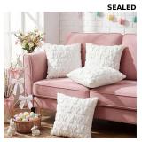 Moukeren Bow Pillow Covers 18x18 Inch Set of 4