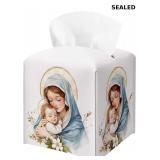 Holy Infant & Virgin Mary Square Tissue Box Cover,