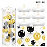 200 Pcs Floating Pearls and 6 Pcs Floating Candles