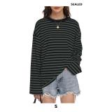 IWD Womens Striped Long Sleeve Shirts