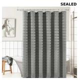 PANGSINNE Shower Curtain Grey Stripes Woven 230GSM