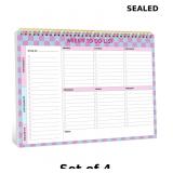 4x Taja Weekly To Do List Notepad