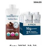 KATE FARMS Organic Nutrition Shake, Chocolate