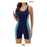 Halcurt Women's Boyleg One Piece Swimsuit