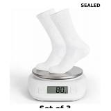 3x Men's Crew Socks, White Socks Men,Cushioned...