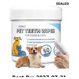No-Rinse Dog Teeth Cleaning Wipes