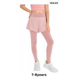 Haloumoning 2 in 1 Girls Leggings with Shorts Kids