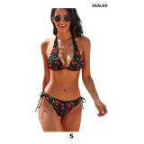 Women Two Piece Swimsuit Cute Cherry Tie Side Tria