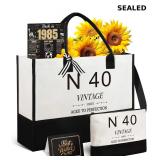 40th Birthday Gifts for Women Canvas Tote Bag,