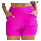 Halcurt Women's 3' High Waisted Swim Board Short