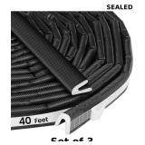 3x 40FT V-Shaped Weatherstripping Door Seal Strip