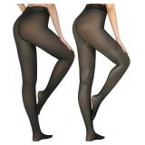 HALSTON 2 packs Fleece Lined Tights Size M