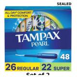 2x Tampax Pearl Tampons Multipack, with LeakGuard