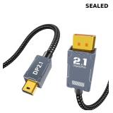 16K Mini DisplayPort to DisplayPort 80Gbps 2.1 Cab