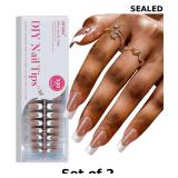 2x French Gel Nail Tips - Jofay Fashion French Tip