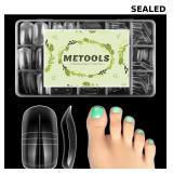 300PCS Polygel Nail Forms for Toes, Reusable Dual