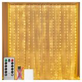 Hanging Window Curtain Lights 9.8 Ft