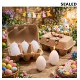 Conelist White 6-Pack Easter Egg Candles with Egg