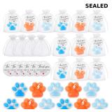 Demissle 24 Pcs Blue and Orange Dog Paw PrintParty