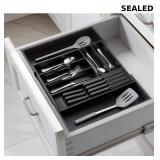 9-Piece Bamboo Kitchen Drawer Organizer Set