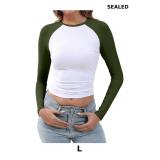 Abardsion Women's Long Sleeve Shirts Y2K Slim Fit