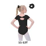 Girls Leotard Kids Short Sleeve Bow Back Leotard