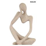 Sandstone Resin Thinker Style Abstract Sculpture