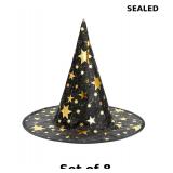 8x Zando Halloween Kids Witch Hat For Boys Girls
