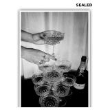 Vintage Champagne Glasses Posters Black and White