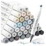 Ohuhu Alcohol Markers 36 Grey-tone Colors