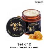 2x Grass-fed Whipped Beef Tallow Honey Balm for...
