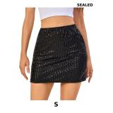 Women's Sequin Mini Skirt Sparkle High Waisted