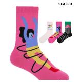 Women's Cotton Crew Socks, Cute Colorful Socks