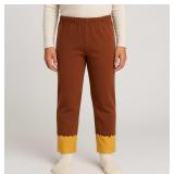 Brown Pants with Yellow Trim