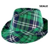 St Patricks Day Hat Green Top Fedora Hats Plaid