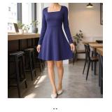 Long Sleeve A-Line Dress