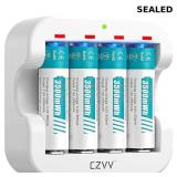 SEALED-Rechargeable AA Lithium 1.5V Batteries