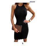 miduo Womens Scallop Trim Halter Neck Sleeveless