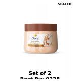 2x Dove Brown Sugar and Coconut Butter Body Scrub