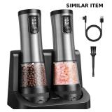 Electric Salt and Pepper Grinder Set